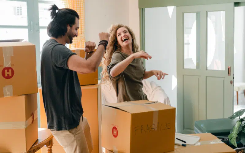 First time buyers happy with thier savings for a first home deposit