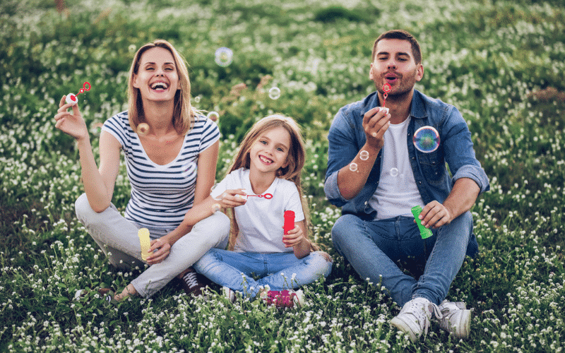 Family reviewing life insurance cover for financial protection