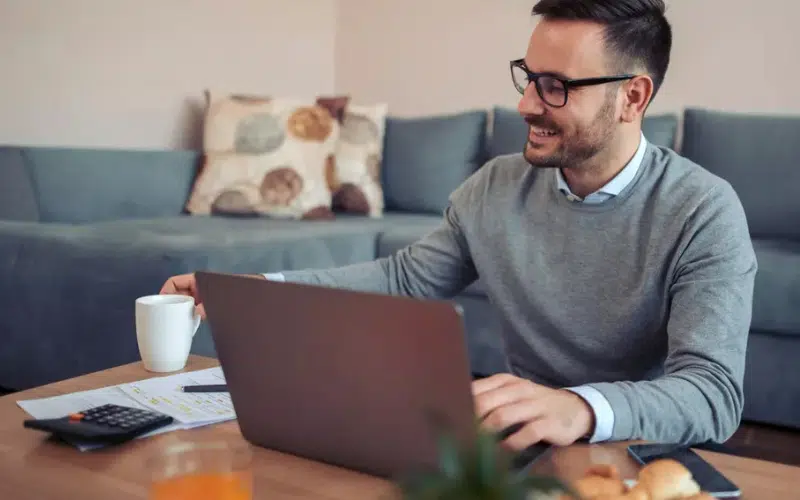 Self employed applicant discussing mortgage options with an adviser